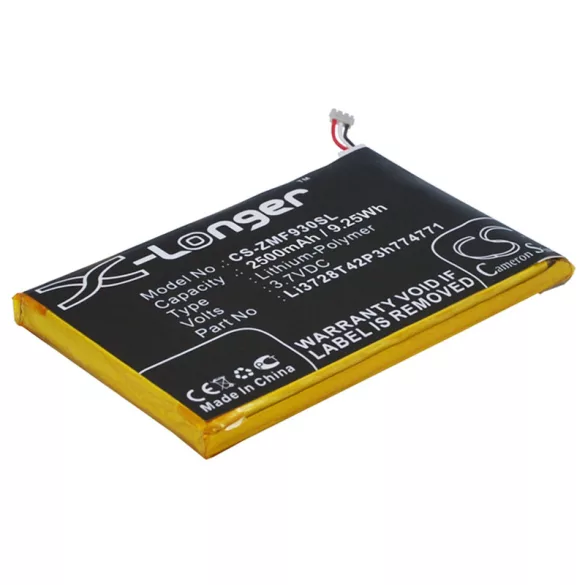 Utángyártott ZTE Hotspot Li-Polymer akkumulátor 3.7V 2500mAh Li3728T42P3h774771, ZEBAP1 - CameronSino