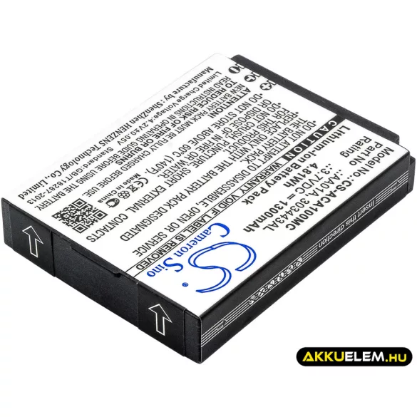Utángyártott ACTIVEON Kamera Li-ion akkumulátor 3.7V 1300mAh AA01A, 303443AL - CameronSino