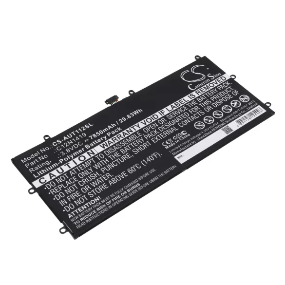 Utángyártott Asus Tablet Li-Polymer akkumulátor 3.8V 7850mAh C12N1419, 0B200-01300200 - CameronSino