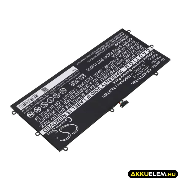 Utángyártott Asus Tablet Li-Polymer akkumulátor 3.8V 7850mAh C12N1419, 0B200-01300200 - CameronSino