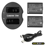 Utángyártott Canon Kozmetikai tükör akkumulátor + töltő szett 7,4V LP-E10, LC-E10 - CameronSino
