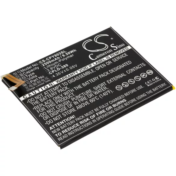 Utángyártott Coolpad mobil Li-Polymer akkumulátor 3.8V 2500mAh CPLD-380 - CameronSino