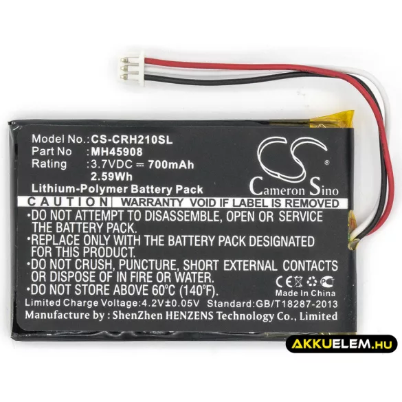 Utángyártott Corsair Vezeték nélküli fejhallgató Li-Polymer akkumulátor 3.7V 700mAh MH45908 - CameronSino
