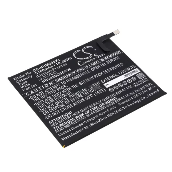 Utángyártott Huawei Tablet Li-Polymer akkumulátor 3.82V 5100mAh HB2899C0ECW - CameronSino