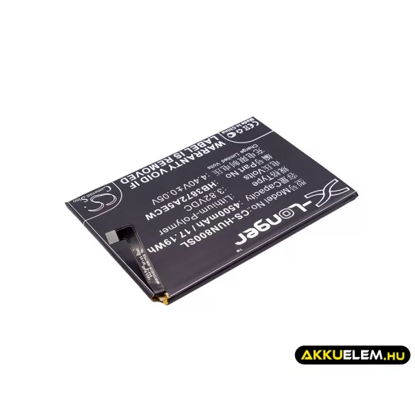 Utángyártott Huawei mobil Li-Polymer akkumulátor 3.82V 4500mAh HB3872A5ECW - CameronSino
