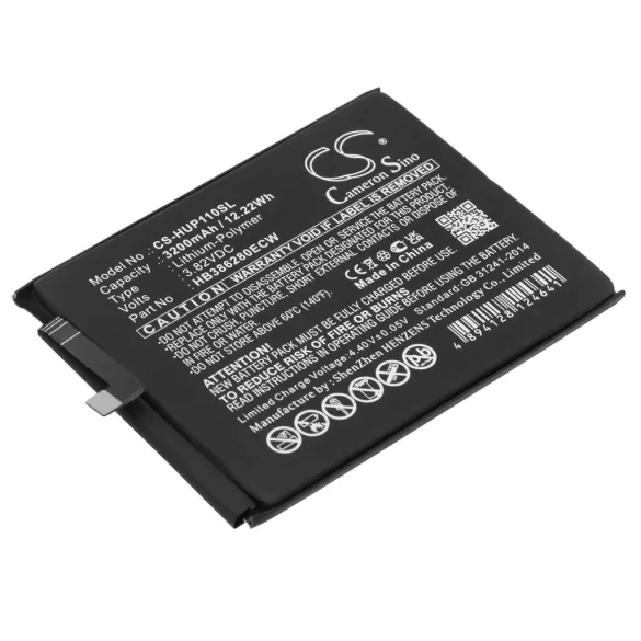 Utángyártott Huawei mobil Li-Polymer akkumulátor 3.82V 3200mAh HB386280ECW, HB386280EBC - CameronSino