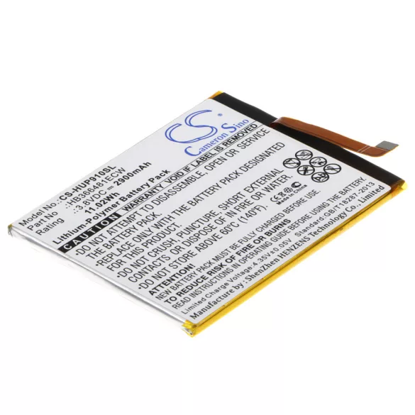 Utángyártott Huawei mobil Li-Polymer akkumulátor 3.8V 2900mAh HB366481ECW - CameronSino