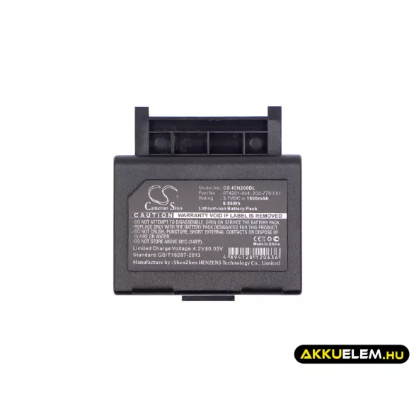 Utángyártott Intermec Vonalkód szkenner Li-ion akkumulátor 3.7V 1800mAh 074201-004, 203-778-001 - CameronSino