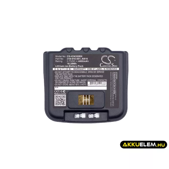 Utángyártott Intermec Vonalkód szkenner Li-ion akkumulátor 3.7V 4400mAh 318-016-001, 318-016-002 - CameronSino
