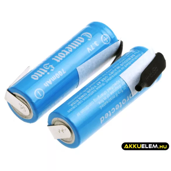 Utángyártott 14430 Li-ion akkumulátor 3.7V 650mAh 2 darabos csomag forrasztófülekkel - CameronSino