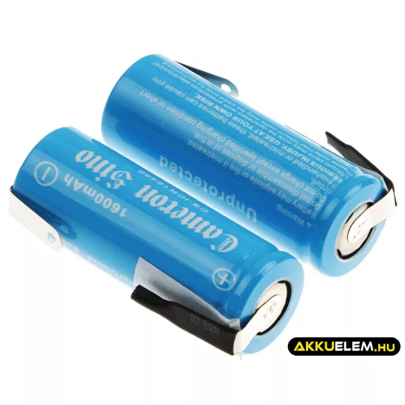 Utángyártott 18490 Li-ion akkumulátor 3.7V 1600mAh 2 darabos csomag fülekkel - CameronSino