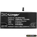 Utángyártott Apple mobil Li-Polymer akkumulátor 3.82V 3300mAh 616-00249, 616-00252 - CameronSino