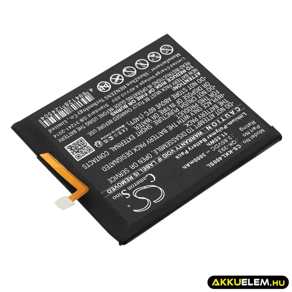Utángyártott 360 mobil Li-Polymer akkumulátor 3.85V 3000mAh QK-393 - CameronSino