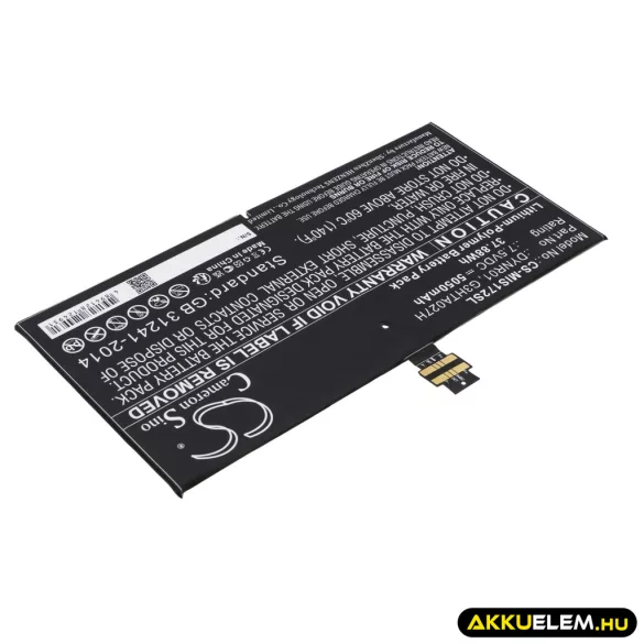 Utángyártott Microsoft Tablet Li-Polymer akkumulátor 7.5V 5050mAh DYNR01, G3HTA027H - CameronSino