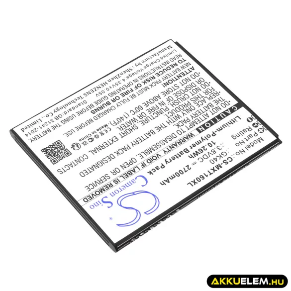 Utángyártott Motorola mobil Li-Polymer akkumulátor 3.8V 2700mAh GK40, SNN5967A - CameronSino