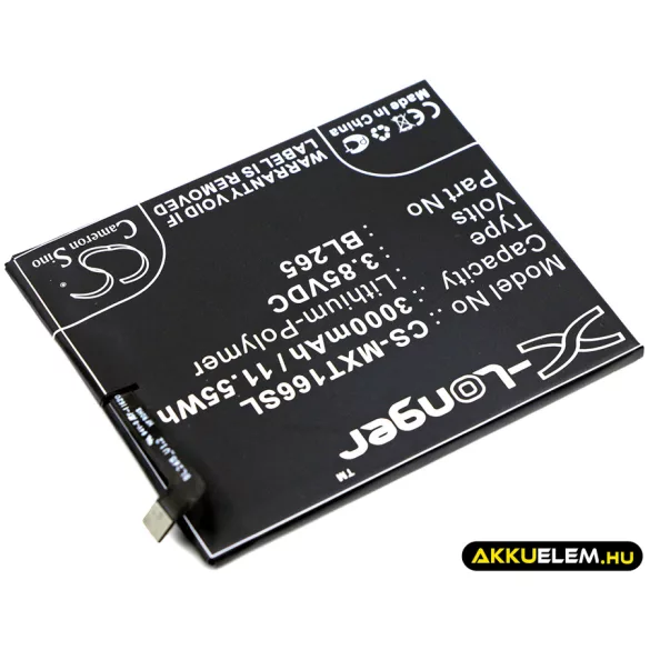 Utángyártott Motorola mobil Li-Polymer akkumulátor 3.85V 3000mAh BL265 - CameronSino