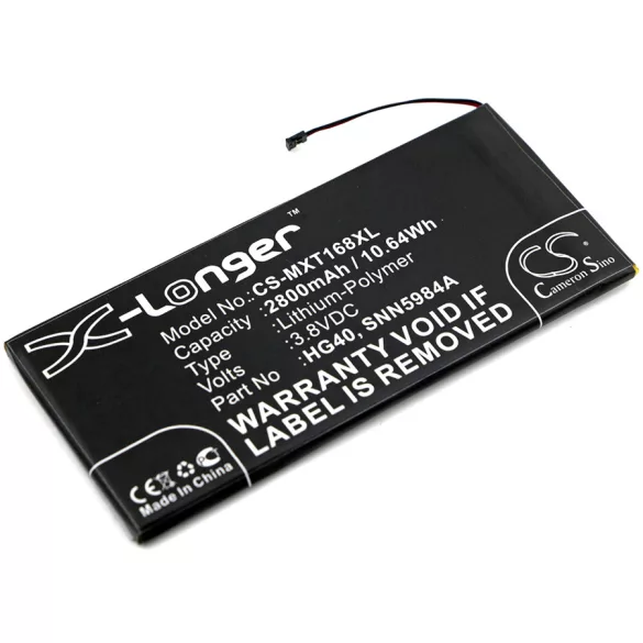Utángyártott Motorola mobil Li-Polymer akkumulátor 3.8V 2800mAh HG40, SNN5984A - CameronSino