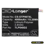Utángyártott Alcatel mobil Li-Polymer akkumulátor 3.8V 4000mAh TLP040D2 - CameronSino