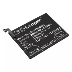   Utángyártott Alcatel mobil Li-Polymer akkumulátor 3.85V 2400mAh TLP024C1, TLP024CJ - CameronSino