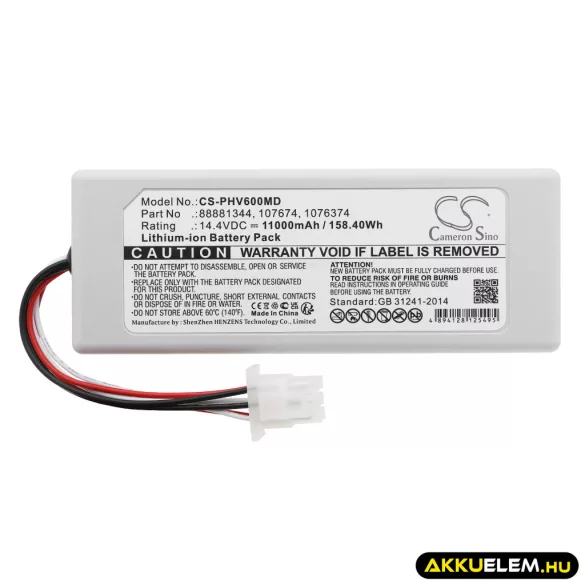 Utángyártott Philips Orvosi Li-ion akkumulátor 14.4V 11000mAh 88881344, 107674 - CameronSino