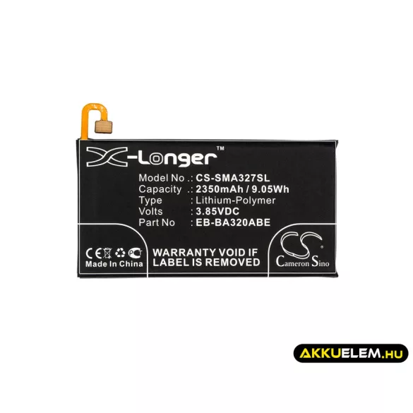 Utángyártott Samsung mobil Li-Polymer akkumulátor 3.85V 2350mAh EB-BA320ABE, GH43-04677A - CameronSino