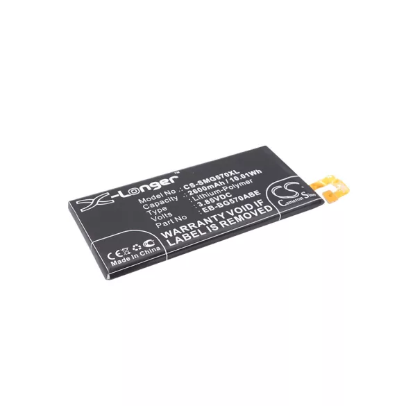 Utángyártott Samsung mobil Li-Polymer akkumulátor 3.85V 2600mAh EB-BG570ABE, EB-BG57CABE - CameronSino