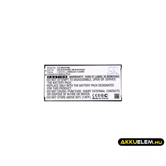 Utángyártott Samsung mobil Li-ion akkumulátor 3.85V 2500mAh EB-BJ510CBC, EB-BJ510CBE - CameronSino