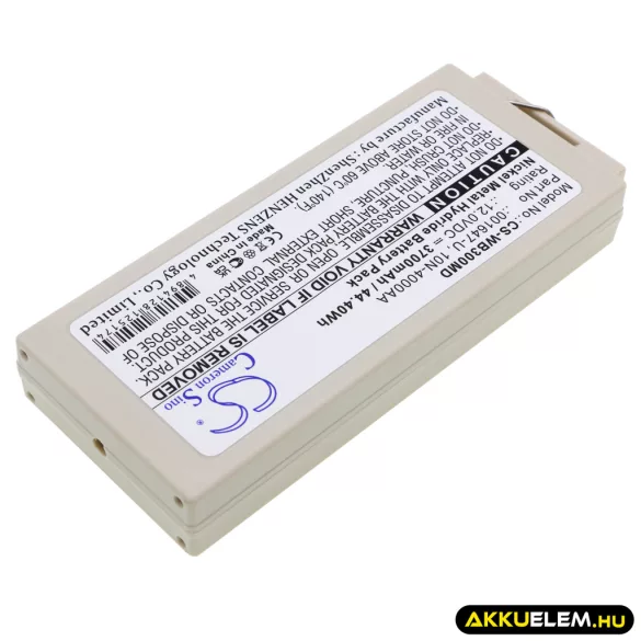 Utángyártott Welch-Allyn Orvosi Ni-MH akkumulátor 12V 3700mAh 001647-U, 10N-4000AA - CameronSino