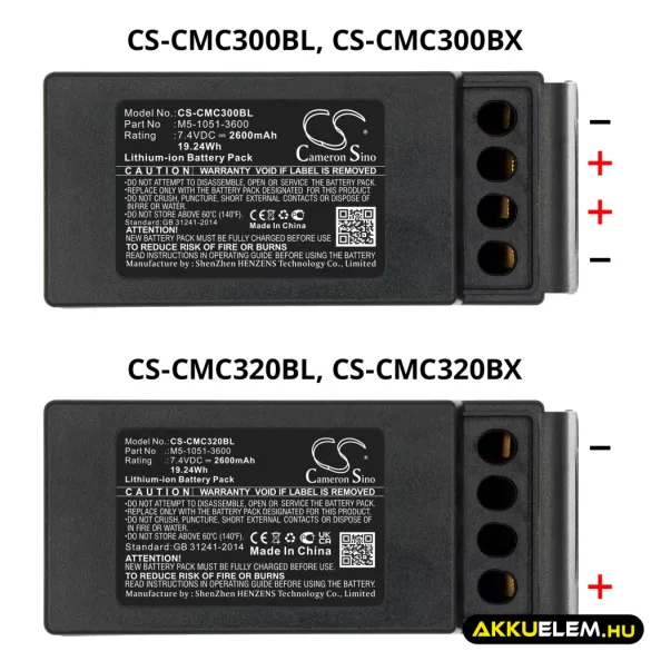 Utángyártott Cavotec Daru távirányító Li-ion akkumulátor 7.4V 2600mAh M5-1051-3600 1. verzió - CameronSino