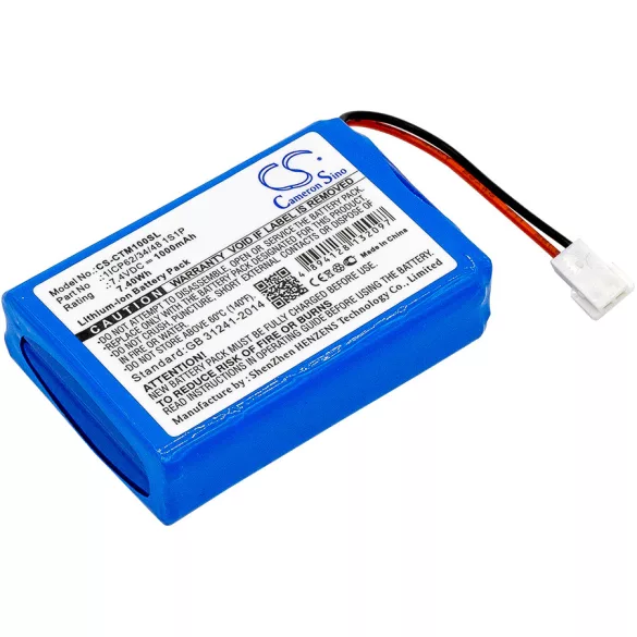 Utángyártott CTMS Fizetési terminál Li-ion akkumulátor 7.4V 1000mAh 1ICP62/34/48 1S1P - CameronSino