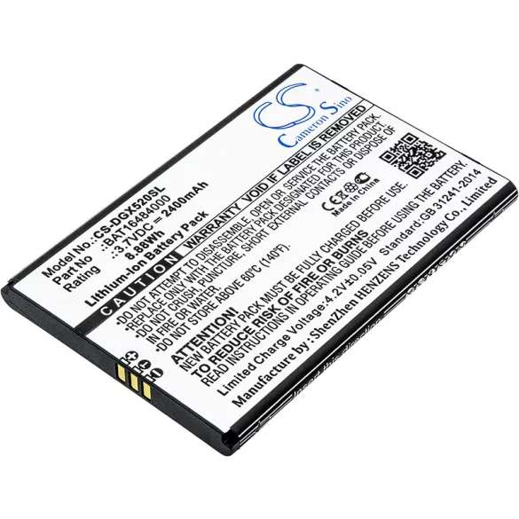 Utángyártott Doogee mobil Li-ion akkumulátor 3.7V 2400mAh BAT16484000 - CameronSino