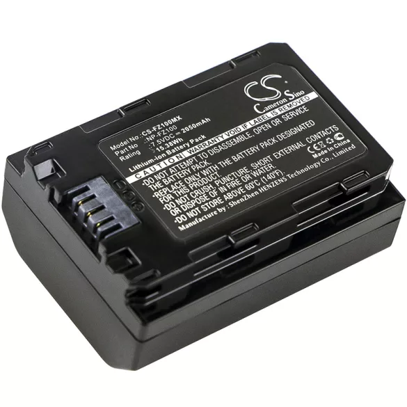 Utángyártott Sony Kamera Li-ion akkumulátor 7.5V 2050mAh NP-FZ100 - CameronSino