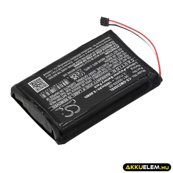 Utángyártott Garmin GPS Li-Polymer akkumulátor 3.7V 1800mAh 361-00059-00, 361-00059-01 - CameronSino