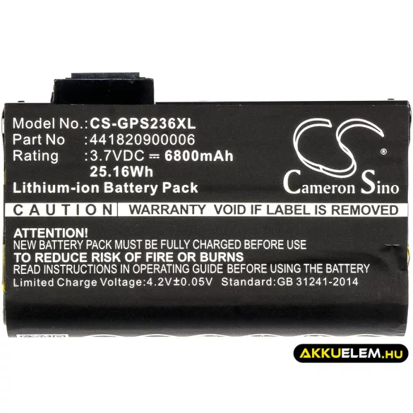Utángyártott Sokkia Vonalkód szkenner Li-ion akkumulátor 3.7V 6800mAh 60991 - CameronSino