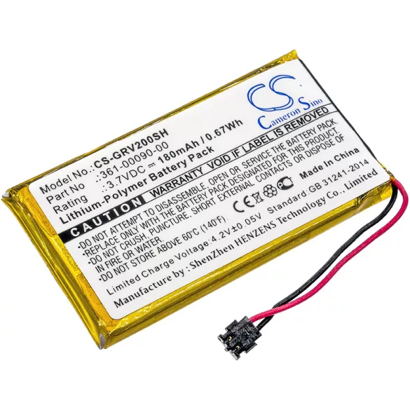 Utángyártott Garmin Okosóra Li-Polymer akkumulátor 3.7V 180mAh 361-00090-00 - CameronSino