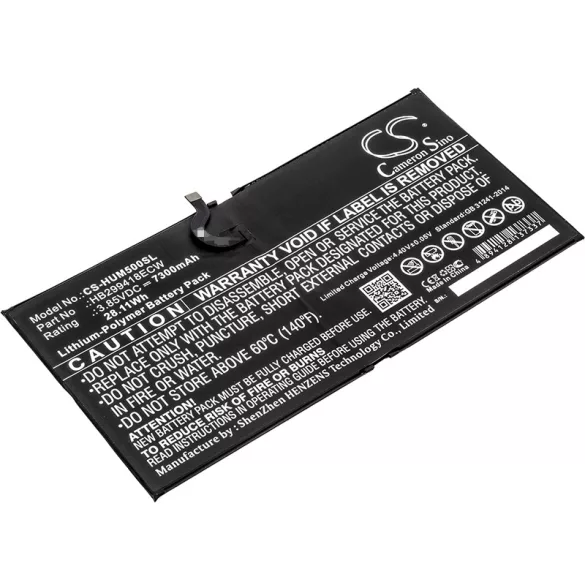 Utángyártott Huawei Tablet Li-Polymer akkumulátor 3.85V 7300mAh HB299418ECW - CameronSino