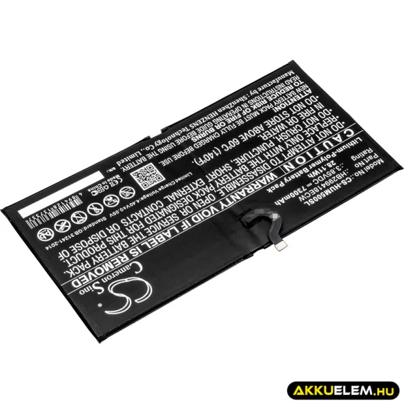 Utángyártott Huawei Tablet Li-Polymer akkumulátor 3.85V 7300mAh HB299418ECW - CameronSino