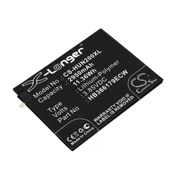 Utángyártott Huawei mobil Li-Polymer akkumulátor 3.85V 2950mAh HB366179ECW - CameronSino