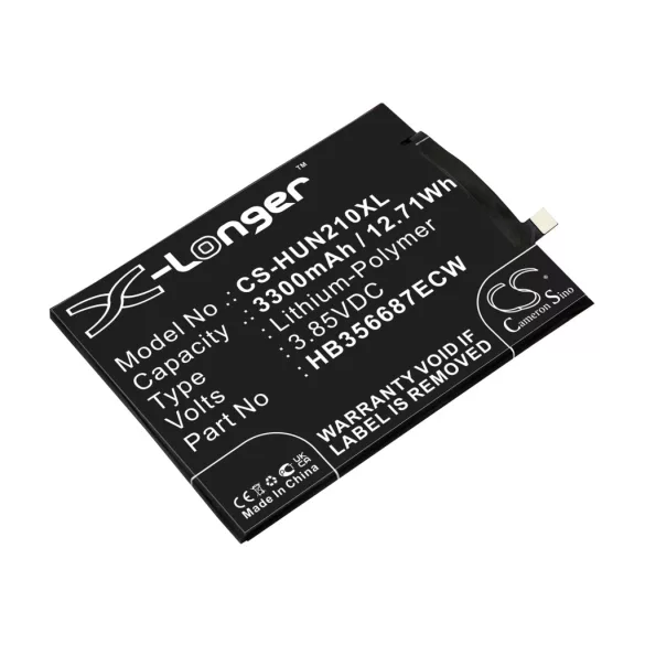 Utángyártott Huawei mobil Li-Polymer akkumulátor 3.85V 3300mAh HB356687ECW - CameronSino