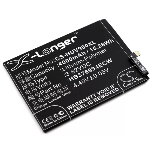 Utángyártott Huawei mobil Li-Polymer akkumulátor 3.82V 4000mAh HB376994ECW - CameronSino