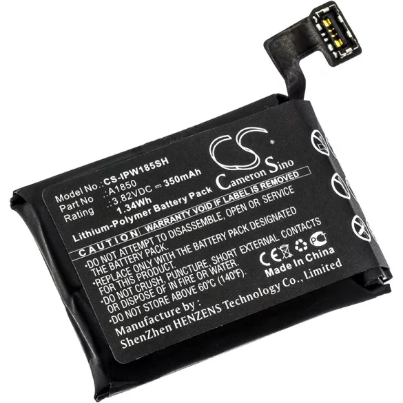 Utángyártott Apple Okosóra Li-Polymer akkumulátor 3.82V 350mAh A1850 - CameronSino