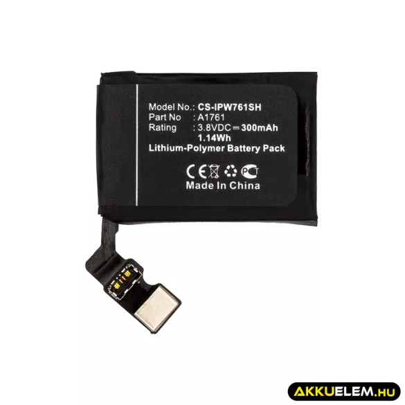 Utángyártott Apple Okosóra Li-Polymer akkumulátor 3.8V 300mAh A1761 - CameronSino