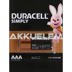   Duracell Simply MN2400 LR03 AAA alkáli mikro elem MN2400 2db/csomag (ár/csomag)