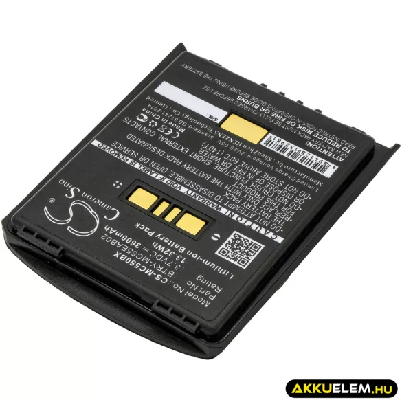 Utángyártott Symbol Vonalkód szkenner Li-ion akkumulátor 3.7V 3600mAh BTRY-MC55EAB02, 82-111094-01 - CameronSino