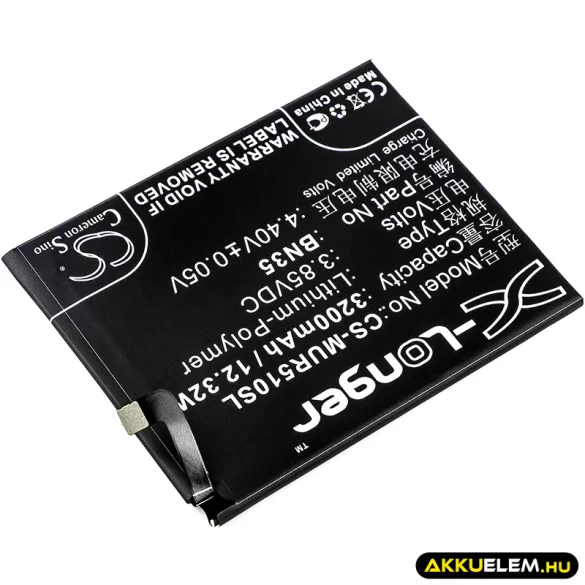 Utángyártott Xiaomi mobil Li-Polymer akkumulátor 3.85V 3200mAh BN35 - CameronSino