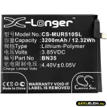 Utángyártott Xiaomi mobil Li-Polymer akkumulátor 3.85V 3200mAh BN35 - CameronSino