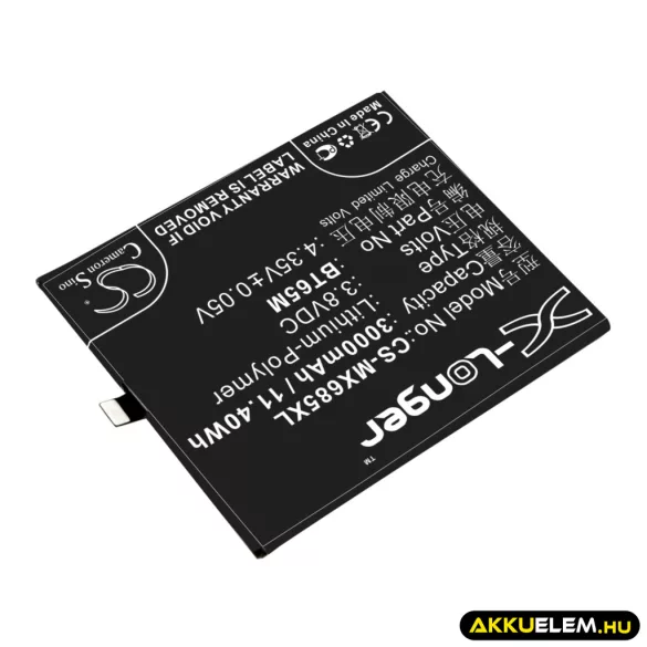 Utángyártott MeiZu mobil Li-Polymer akkumulátor 3.8V 3000mAh BT65M - CameronSino