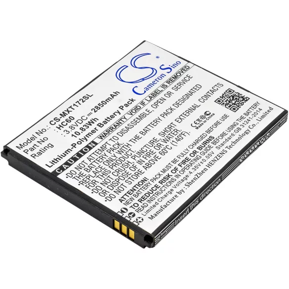 Utángyártott Motorola mobil Li-Polymer akkumulátor 3.8V 2850mAh HC60 - CameronSino