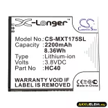 Utángyártott Motorola mobil Li-ion akkumulátor 3.8V 2200mAh HC40 - CameronSino