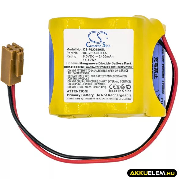 Utángyártott GE PLC Li-MnO2 elem 6V 2400mAh A06B-6114-K504, A98L-0031-0025 - CameronSino